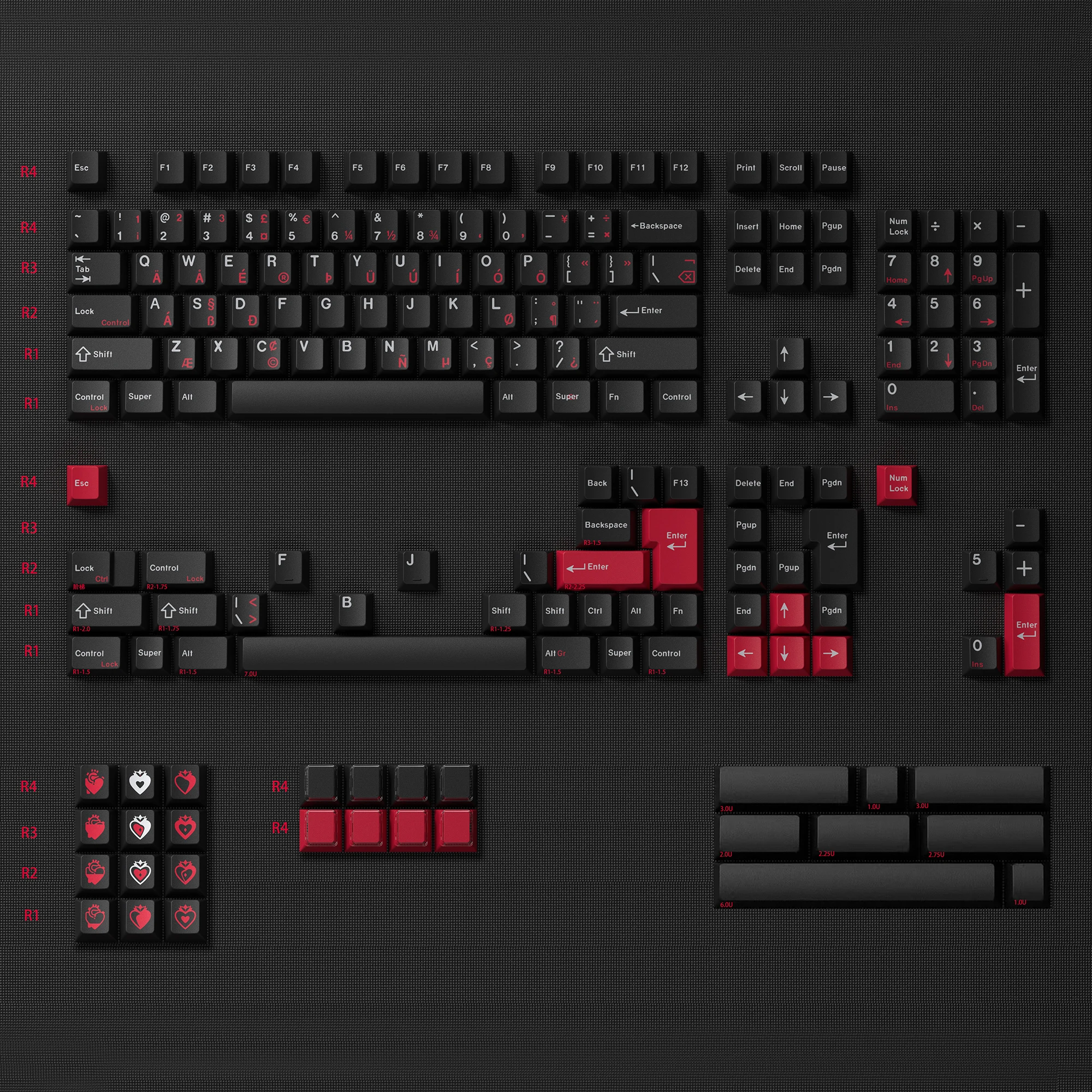  Колпачки для клавиш JKDKeys KM Heartrending PBT irish ROB — Cherry Profile, All-Sub Dye 171, клавиши с несколькими раскладками (ANSI/ISO/WKL/Alice)
Колпачки для клавиш JKDKeys KM Heartrending PBT irish ROB — Cherry Profile, All-Sub Dye 171, клавиши с несколькими раскладками (ANSI/ISO/WKL/Alice)