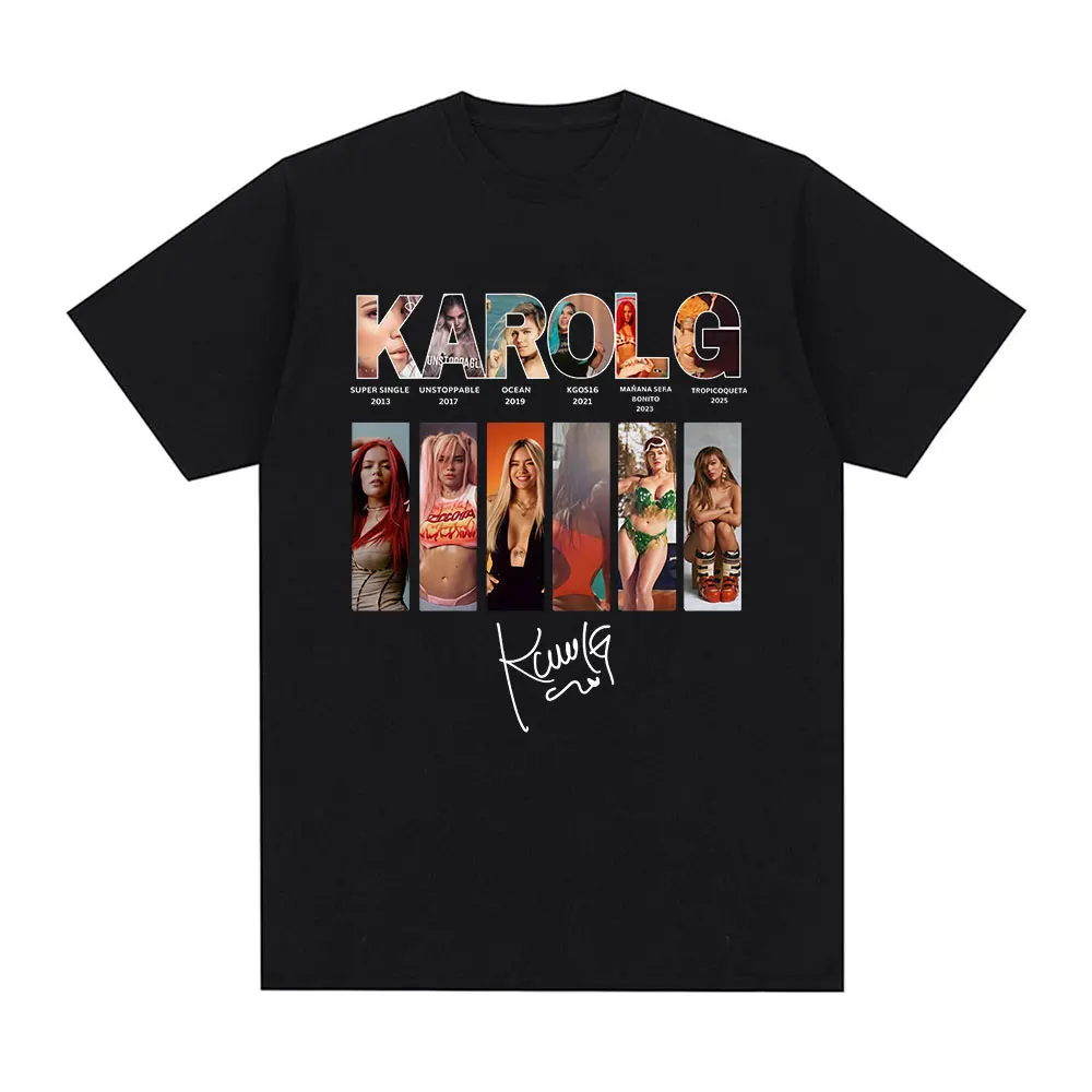 Singer Karol G Tropicoqueta 2025 Album Cover T Shirts Men Women Clothing Fashion Loose T-shirts Casual Cotton T Shirt Streetwear
Singer Karol G Tropicoqueta 2025 Album Cover T Shirts Men Women Clothing Fashion Loose T-shirts Casual Cotton T Shirt Streetwear