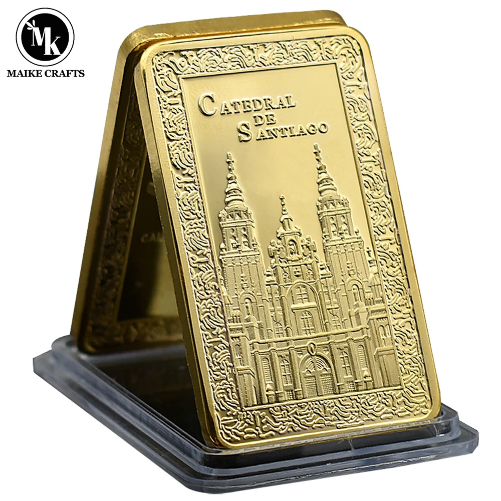 Chile Santiago Cathedral Gold Bars Gold Plated Metal 3D Embossed Crafts Commemorative Coin Collection Holiday Gift
Chile Santiago Cathedral Gold Bars Gold Plated Metal 3D Embossed Crafts Commemorative Coin Collection Holiday Gift