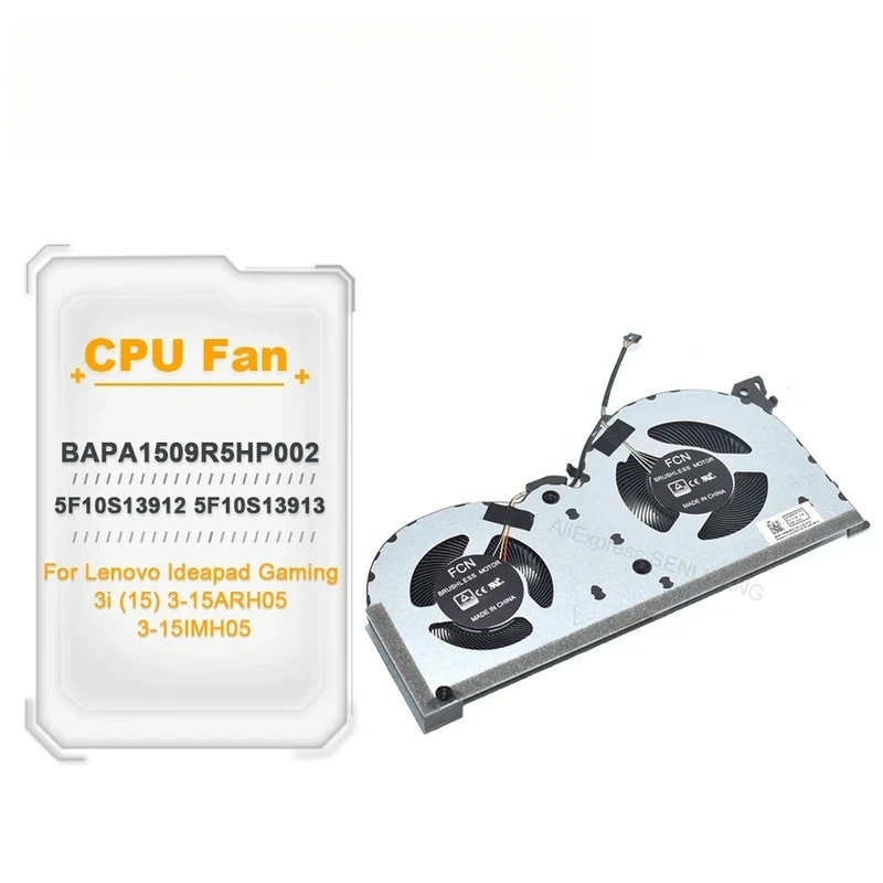 CHJNew For Lenovo Ideapad Gaming 3i (15) 3-15ARH05 3-15IMH05 BAPA1509R5HP002 5F10S13912 5F10S13913 Laptop CPU Cooling Fan
CHJNew For Lenovo Ideapad Gaming 3i (15) 3-15ARH05 3-15IMH05 BAPA1509R5HP002 5F10S13912 5F10S13913 Laptop CPU Cooling Fan