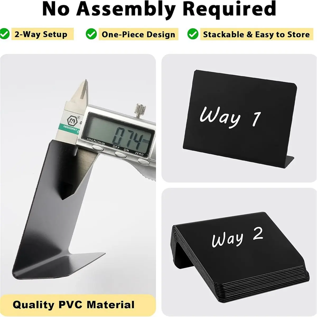 12 Pcs Mini Chalkboard Signs, Reusable PVC Food Labels for Party Buffet, Small Table Place Cards