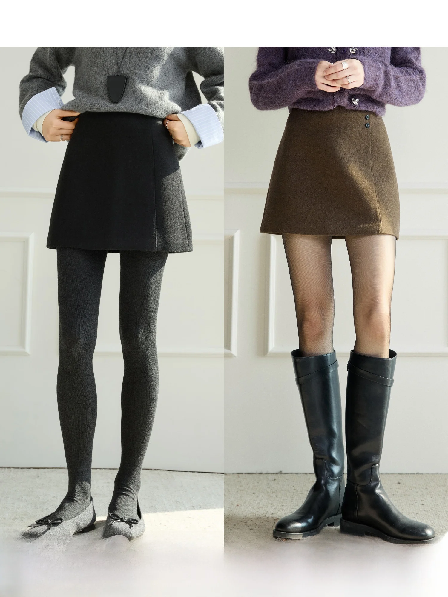High Waist A-Line Skirt Women's Slimming Versatile Short Skirt Commute Simple Style Polyester Blend Wool Blend Skirt
High Waist A-Line Skirt Women's Slimming Versatile Short Skirt Commute Simple Style Polyester Blend Wool Blend Skirt