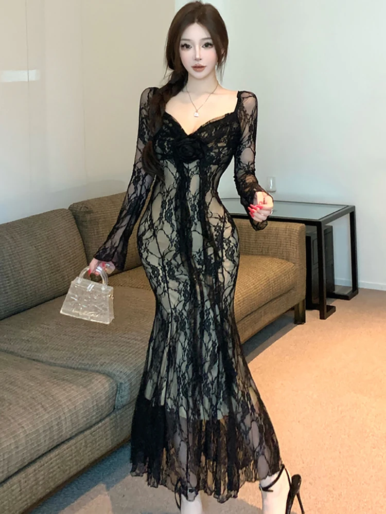 Autumn Winter White Lace Jacquard Square Collar Sexy Club Dress Women Long Sleeve Bodycon Dress 2025 Korean Elegant Party Dress
Autumn Winter White Lace Jacquard Square Collar Sexy Club Dress Women Long Sleeve Bodycon Dress 2025 Korean Elegant Party Dress