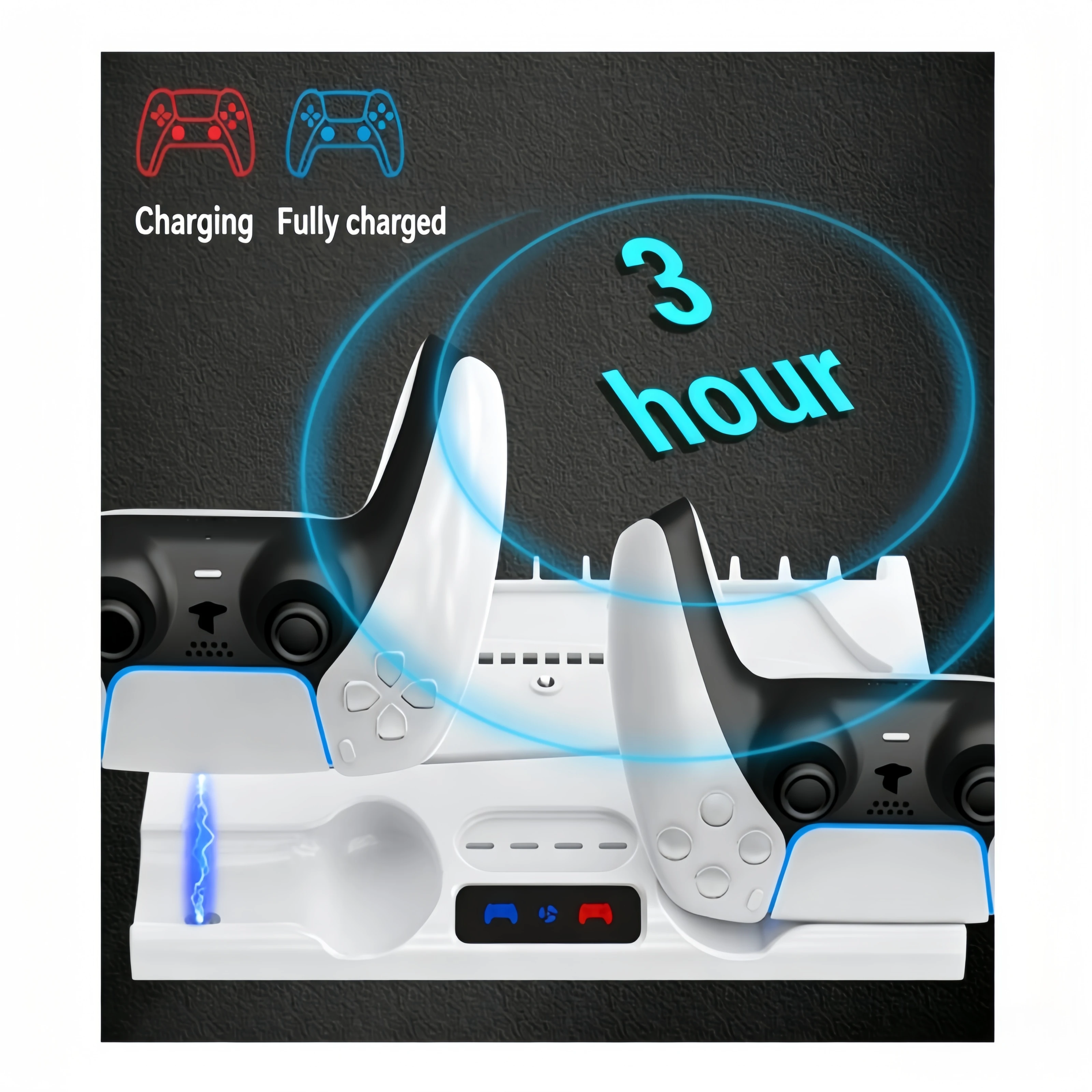 PS5 Slim Cooling & Charging Station with Controller Charger & Game Storage
PS5 Slim Cooling & Charging Station with Controller Charger & Game Storage