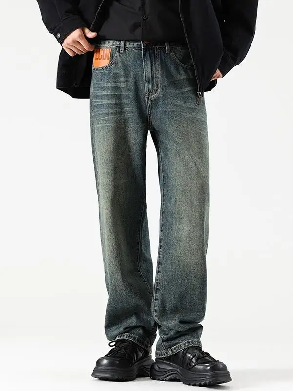 Мужские джинсы свободного кроя, прямые, повседневные, винтажные, в американском стиле, без стрейча, широкие брюки для осени-зимы 2024, новинка
Мужские джинсы свободного кроя, прямые, повседневные, винтажные, в американском стиле, без стрейча, широкие брюки для осени-зимы 2024, новинка