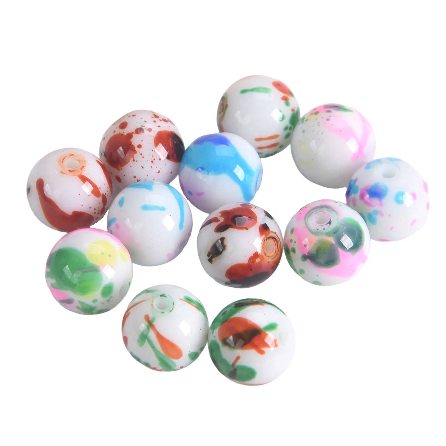 10pcs Painted Opaque Glass 12mm Loose Beads For Jewelry Making DIY Bracelet Findings
10pcs Painted Opaque Glass 12mm Loose Beads For Jewelry Making DIY Bracelet Findings