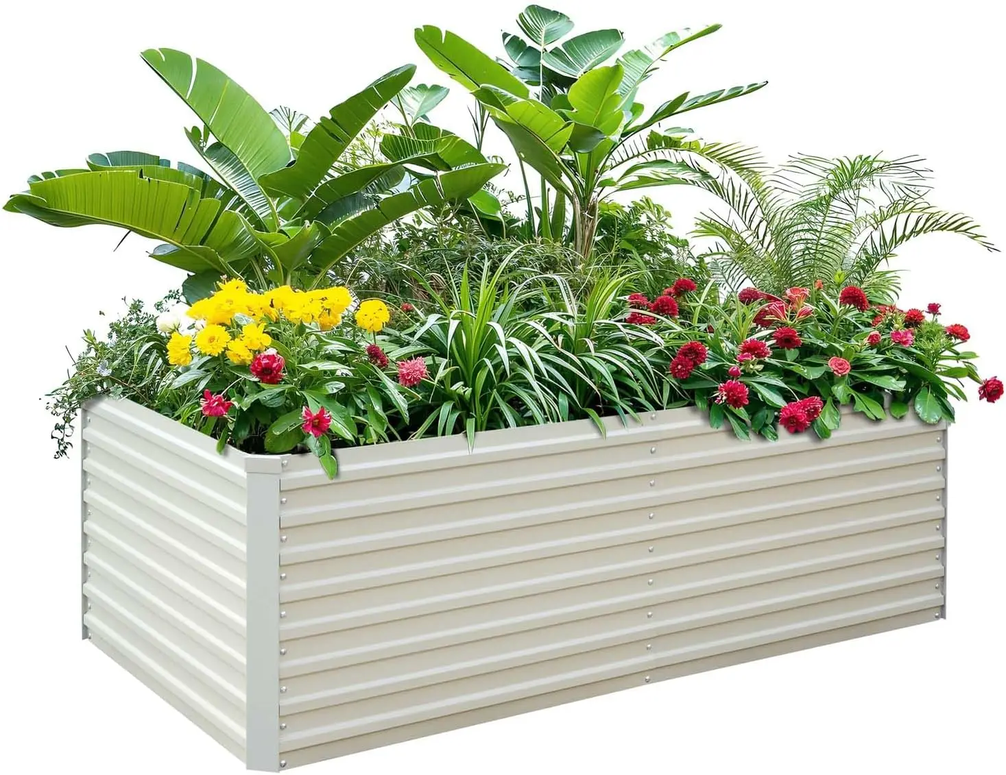 Raised Garden Bed 6x3x2ft Galvanized Outdoor for Vegetables Flowers Herbs with Weed Barrier Fabric and Glove
Raised Garden Bed 6x3x2ft Galvanized Outdoor for Vegetables Flowers Herbs with Weed Barrier Fabric and Glove