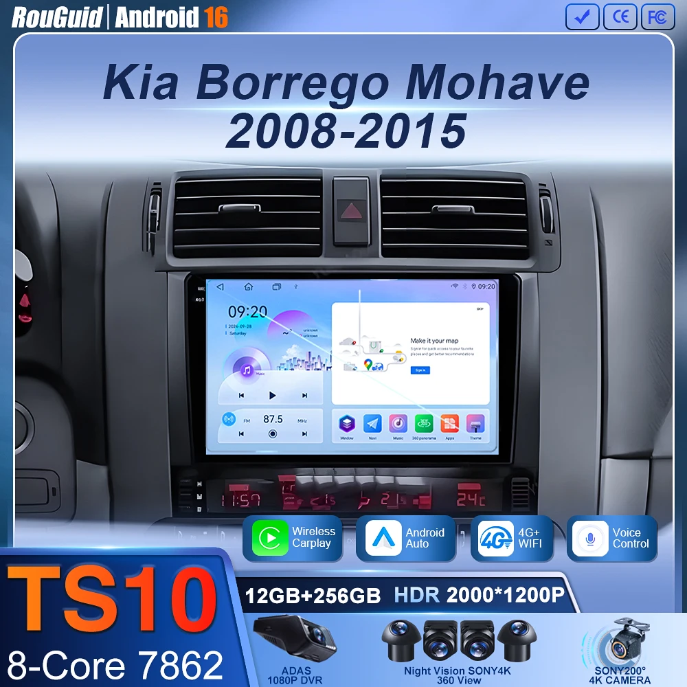 Car Radio Android 16 Carplay For Kia Borrego Mohave 2008-2015 Navigation WiF+4G 360Camera BT DIN GPS Multimedia Player stereo
Car Radio Android 16 Carplay For Kia Borrego Mohave 2008-2015 Navigation WiF+4G 360Camera BT DIN GPS Multimedia Player stereo