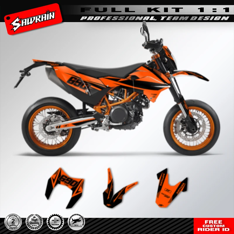 Sawrain Motorcycle Graphics Background Decal Sticker Kits For KTM SMC-R 690 2012-2018 Custom Number Name Stickers
Sawrain Motorcycle Graphics Background Decal Sticker Kits For KTM SMC-R 690 2012-2018 Custom Number Name Stickers