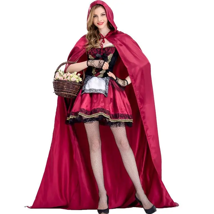 Adult Women's Little Red Riding Hood Cloak Halloween Costume Performance Cosplay Masquerade Ball Role-playing Clothes
Adult Women's Little Red Riding Hood Cloak Halloween Costume Performance Cosplay Masquerade Ball Role-playing Clothes