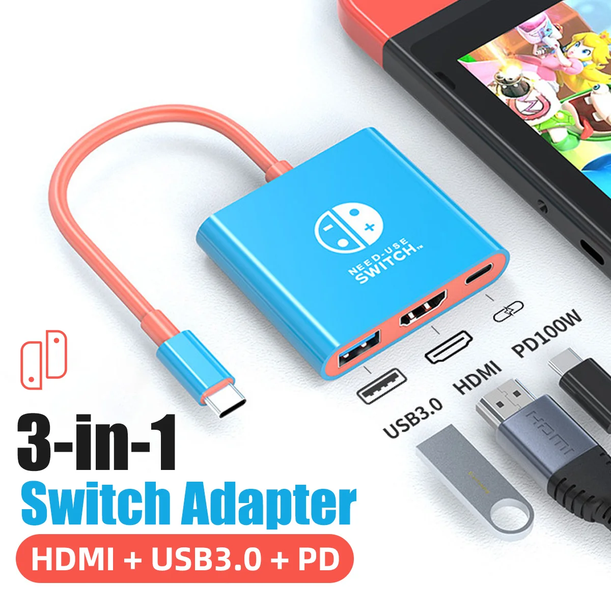 For Switch Docking Station 4K HDTV USB C Hub Adapter USB 3.0 Splitter TV Portable Docking Station for Travel and Gaming
For Switch Docking Station 4K HDTV USB C Hub Adapter USB 3.0 Splitter TV Portable Docking Station for Travel and Gaming