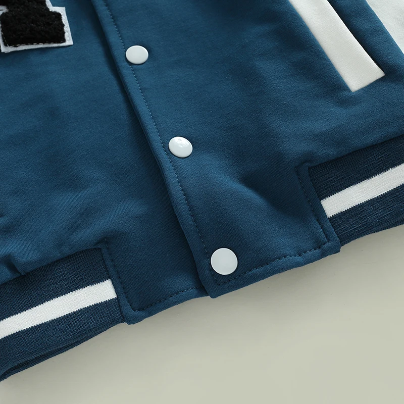 Children s Unisex Varsity Jackets Infants Alphabet Print Color Block Long Sleeve Button Up Jacket Fall Winter Outerwear Coat
Children s Unisex Varsity Jackets Infants Alphabet Print Color Block Long Sleeve Button Up Jacket Fall Winter Outerwear Coat