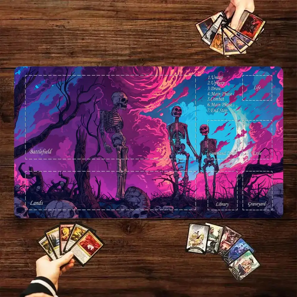 Игровой коврик для карточных игр MTG/TCG: Неоновое небо и пустошь скелетов, противоскользящее основание, для коллекционных игр
Игровой коврик для карточных игр MTG/TCG: Неоновое небо и пустошь скелетов, противоскользящее основание, для коллекционных игр