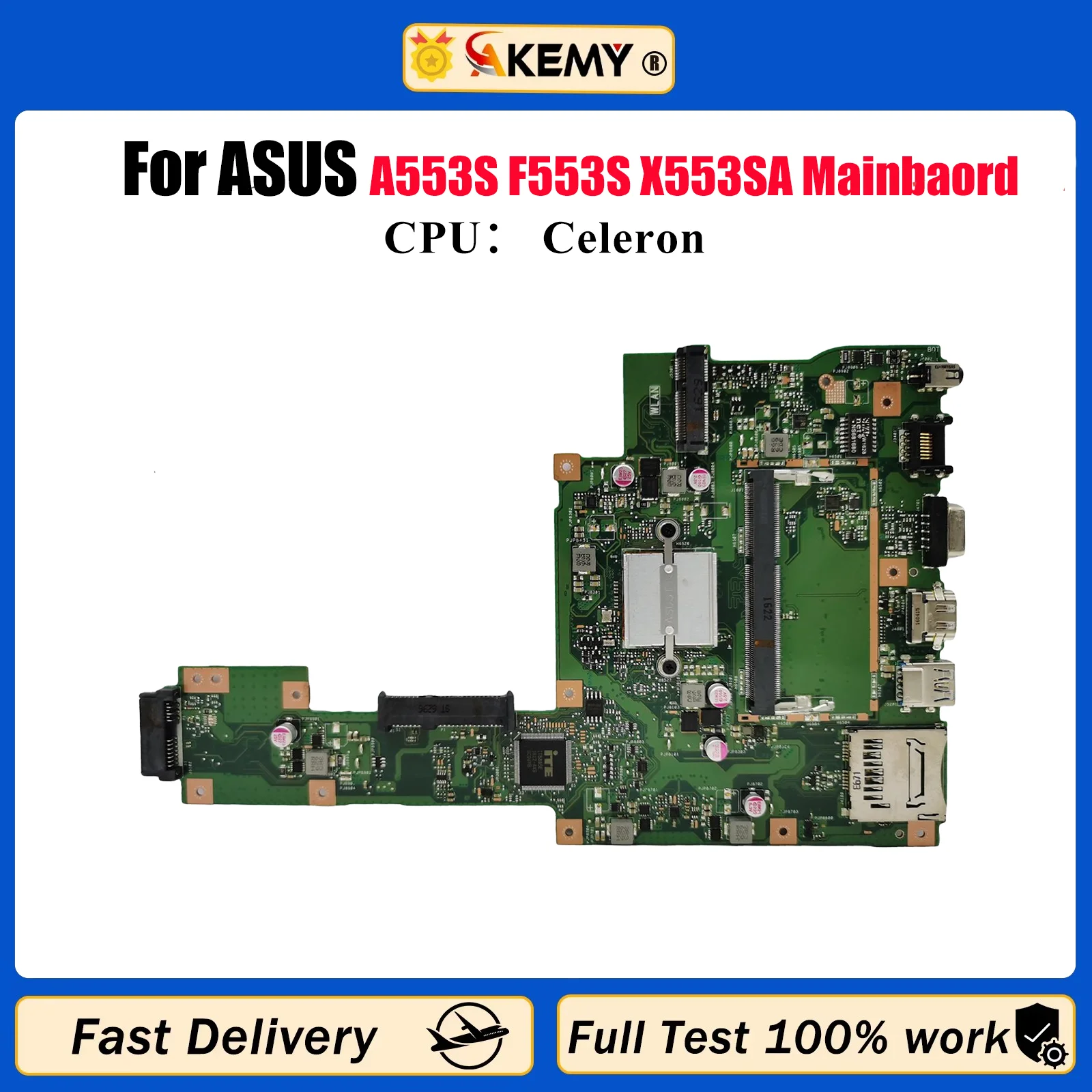 Материнская плата для ноутбука X553SA для ASUS VivoBook X553S A553S F553S X553SA, материнская плата для ноутбука с процессором Celeron, 100% тестирование, ОК, быстрая доставка
Материнская плата для ноутбука X553SA для ASUS VivoBook X553S A553S F553S X553SA, материнская плата для ноутбука с процессором Celeron, 100% тестирование, ОК, быстрая доставка