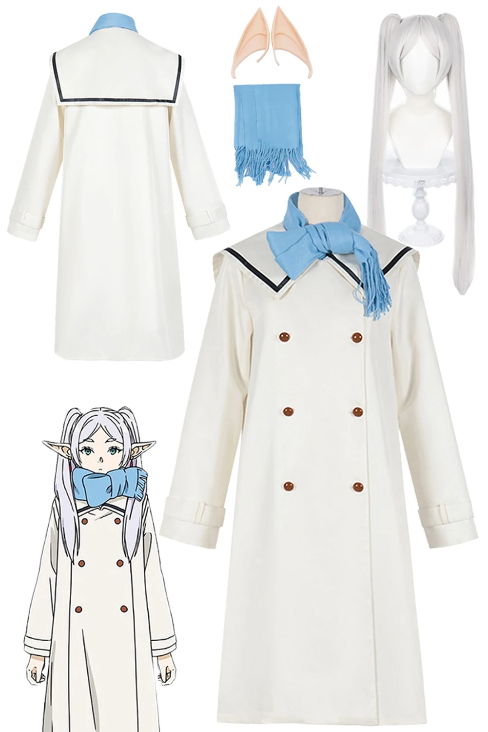 Frieren Cosplay Fantasy Coat Blue Scarf Anime Sousou of Frieren Costume Halloween Carnival Suit For Disguise Ladies Women Adult
Frieren Cosplay Fantasy Coat Blue Scarf Anime Sousou of Frieren Costume Halloween Carnival Suit For Disguise Ladies Women Adult