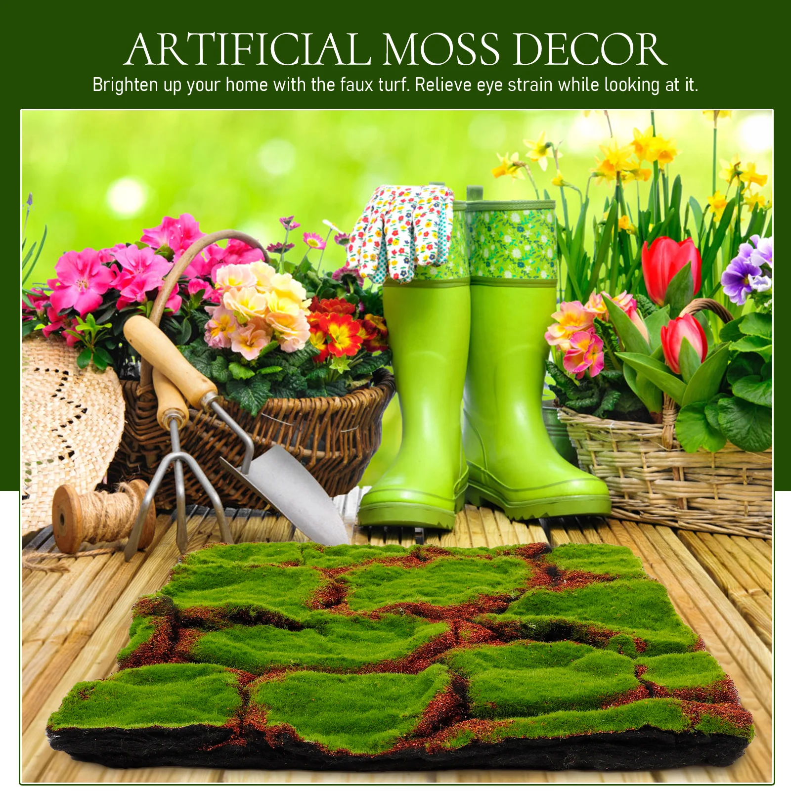 Artificial Moss Fake Lawn Turf Micro Landscape Accessory Decorative 3D Simulated Moss Mat for Garden Fairy Terrarium Micro Scene
Artificial Moss Fake Lawn Turf Micro Landscape Accessory Decorative 3D Simulated Moss Mat for Garden Fairy Terrarium Micro Scene
