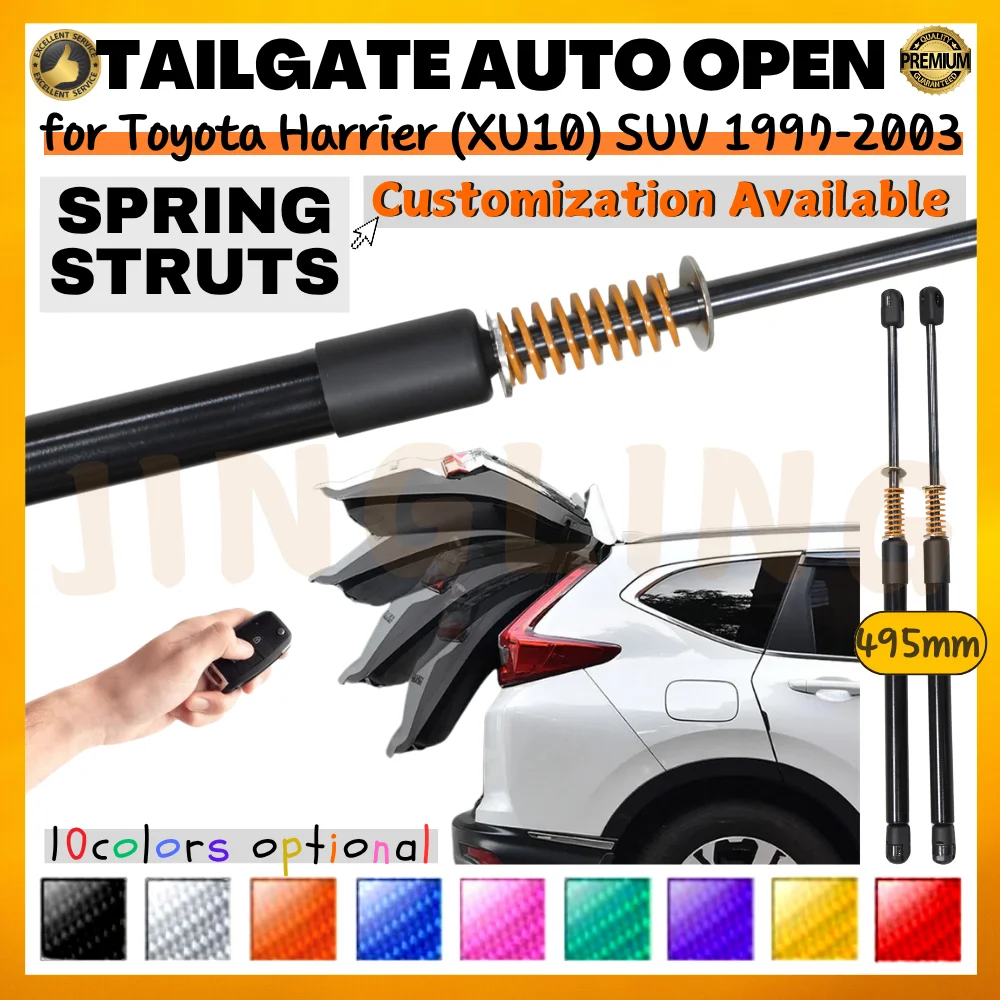 Qty(2) Trunk Struts with Spring for Toyota Harrier (XU10) SUV 1997-2003 495MM Rear Tailgate Lift Supports Shock Absorbers
Qty(2) Trunk Struts with Spring for Toyota Harrier (XU10) SUV 1997-2003 495MM Rear Tailgate Lift Supports Shock Absorbers
