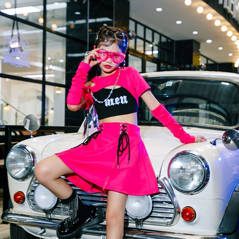 Kpop Jazz Dance Clothing For Girls Hip Hop Dancer Outfit Children Pink Festival Clothing Concert Performance Stage Wear DL10111
Kpop Jazz Dance Clothing For Girls Hip Hop Dancer Outfit Children Pink Festival Clothing Concert Performance Stage Wear DL10111