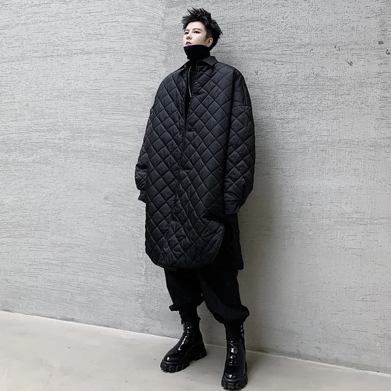 Niche Men's Shirt Style Padded Jacket New Autumn Winter Black Qualited Jacket Medium Long Oversized Cotton Clothing
Niche Men's Shirt Style Padded Jacket New Autumn Winter Black Qualited Jacket Medium Long Oversized Cotton Clothing