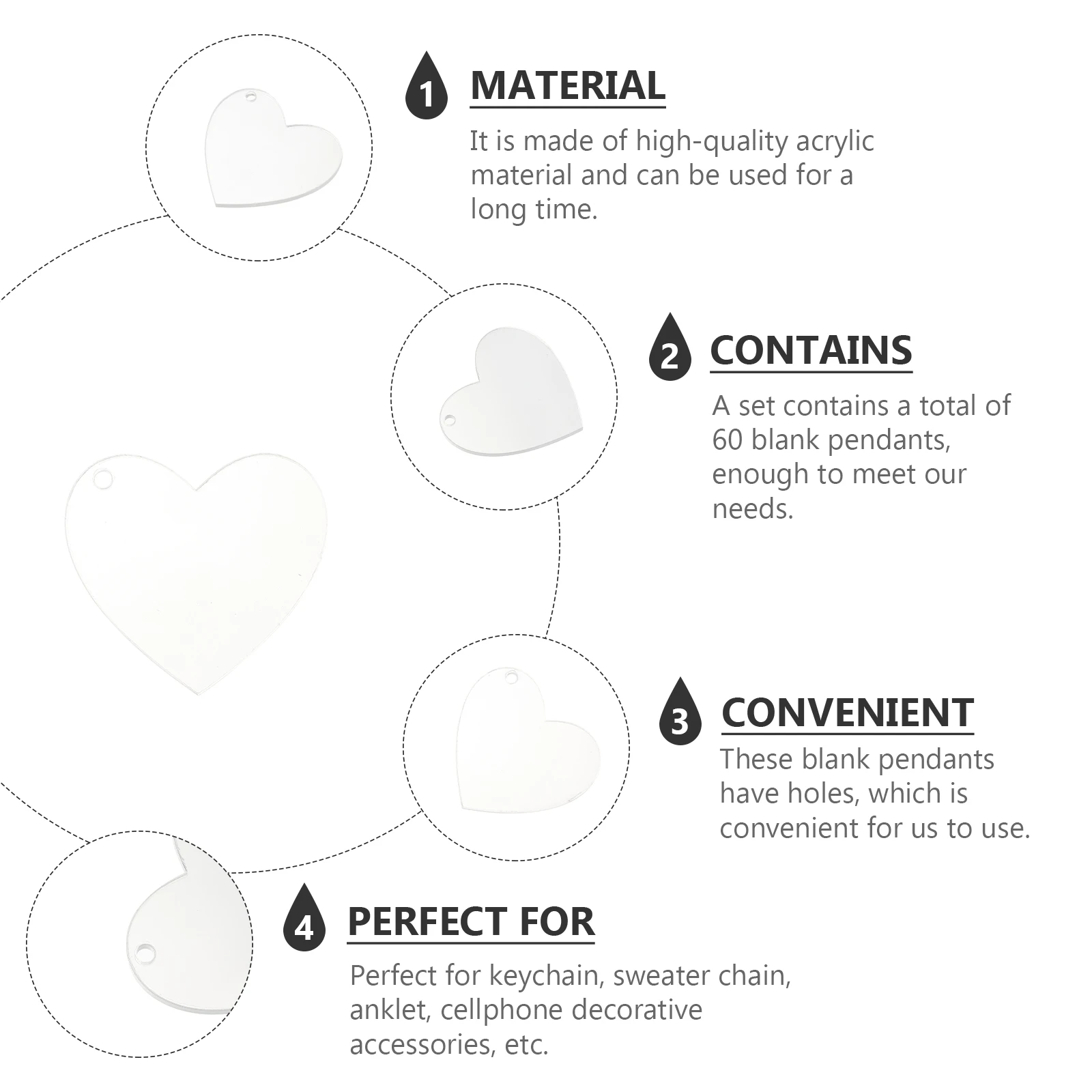 60 шт. кулон в форме сердца, брелки, подвески, милые принадлежности, акриловые украшения своими руками
60 шт. кулон в форме сердца, брелки, подвески, милые принадлежности, акриловые украшения своими руками