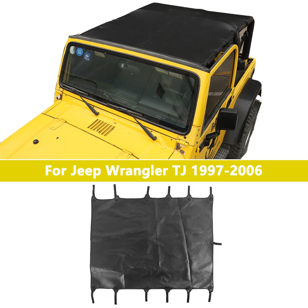 Leather Soft Top Roof Extended Bikini Top Cover for Jeep Wrangler TJ 1997-2005 2006 Sunshade UV Insulation Exterior Accessories
Leather Soft Top Roof Extended Bikini Top Cover for Jeep Wrangler TJ 1997-2005 2006 Sunshade UV Insulation Exterior Accessories