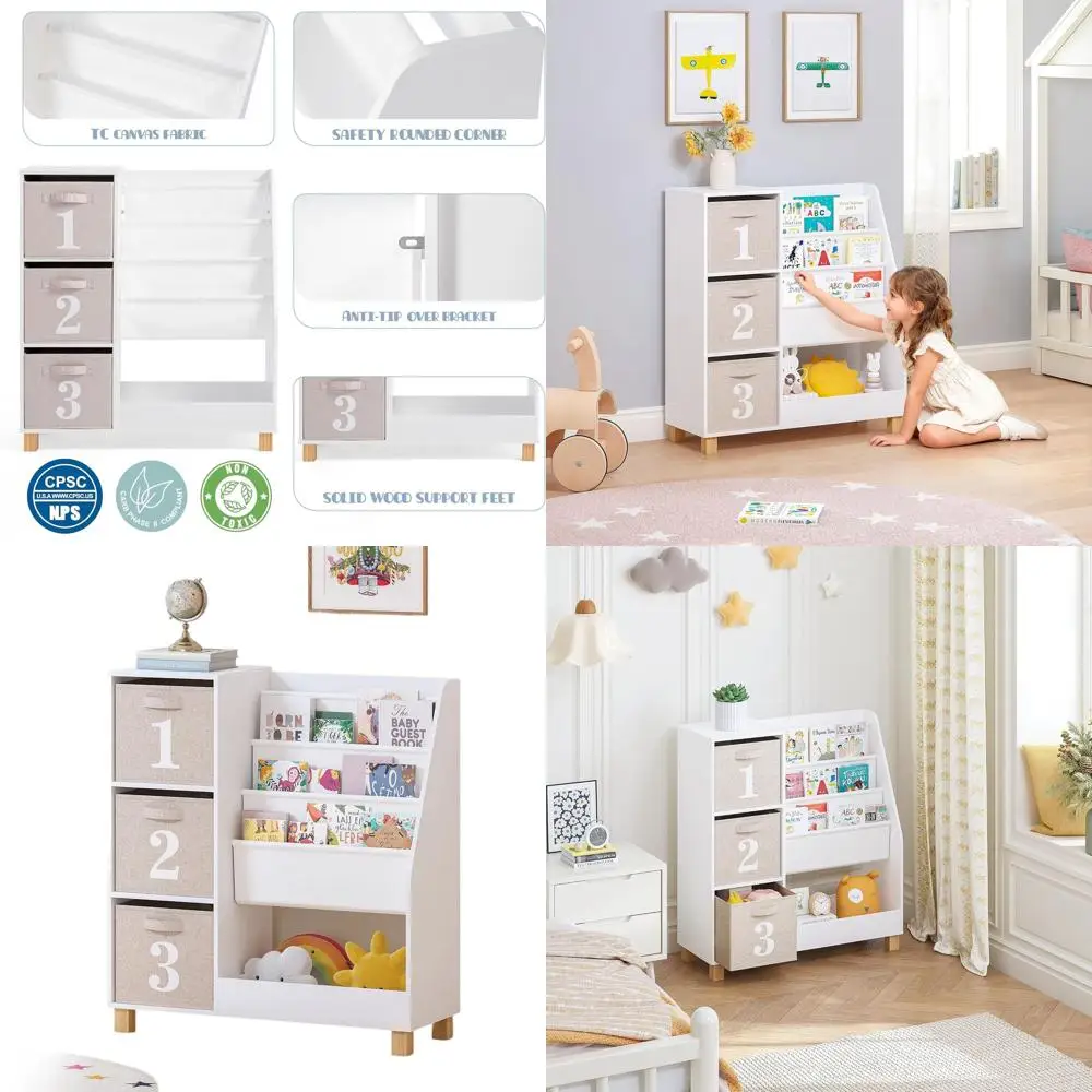 Трехуровневая деревянная детская книжная полка с ящиками для хранения, белая, идеально подходит для комнат и игровых зон
Трехуровневая деревянная детская книжная полка с ящиками для хранения, белая, идеально подходит для комнат и игровых зон