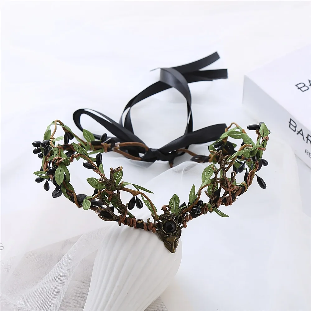 Vintage Fairy Black Green Antler Crown Halloween Cosplay Photos Forest Headpiece Wedding Party Elven Princess Tiara for Women
Vintage Fairy Black Green Antler Crown Halloween Cosplay Photos Forest Headpiece Wedding Party Elven Princess Tiara for Women