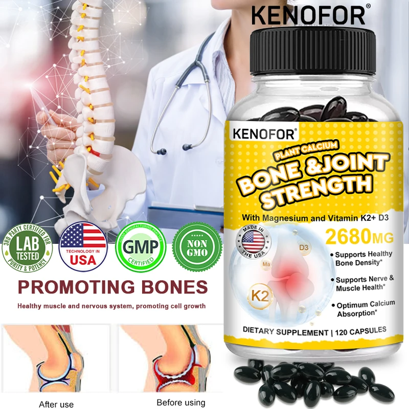 Glucosamine Chondroitin with D3 K2 Zinc Magnesium Black Pepper Capsules, Joint Teeth Bone Cardiovascular Immune Support
Glucosamine Chondroitin with D3 K2 Zinc Magnesium Black Pepper Capsules, Joint Teeth Bone Cardiovascular Immune Support
