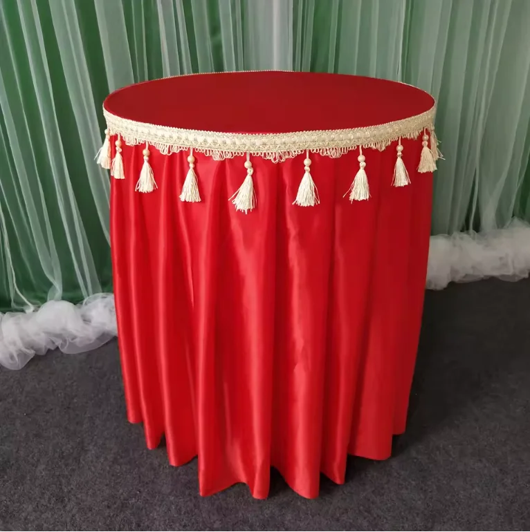 Круглые юбки для стола, свадебная юбка для стола с кисточками и бусинами для скатерти, покрытие для стола, свадебная сцена, белый ледяной шелк, юбка для стола
Круглые юбки для стола, свадебная юбка для стола с кисточками и бусинами для скатерти, покрытие для стола, свадебная сцена, белый ледяной шелк, юбка для стола