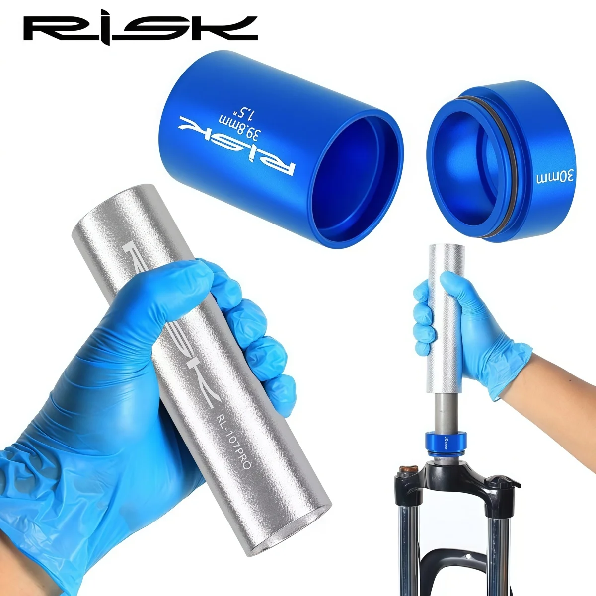 RISK RL-107PRO Bike Fork Crown Race Setting Tool – 1-1/8" Straight & 1.25"/1.5" Tapered Steerer Headset Bottom Cup Installer
RISK RL-107PRO Bike Fork Crown Race Setting Tool – 1-1/8" Straight & 1.25"/1.5" Tapered Steerer Headset Bottom Cup Installer