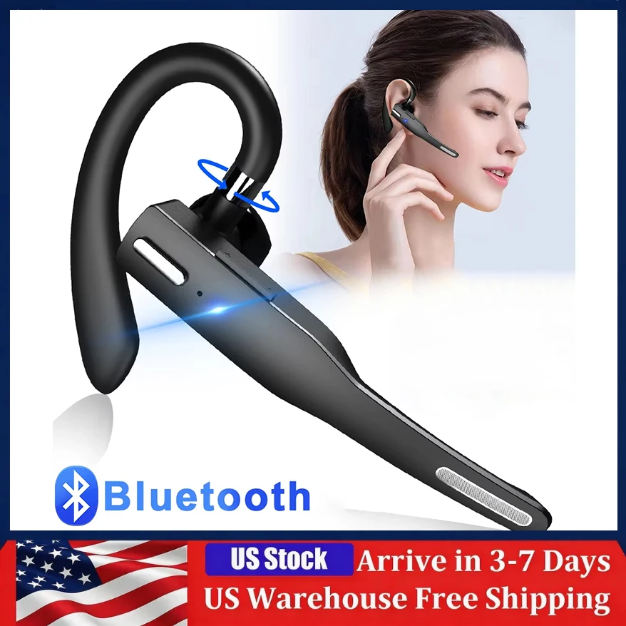 Беспроводные наушники с микрофоном, Bluetooth-гарнитура, моно-гарнитура для вождения, HD-звонки с шумоподавлением, бизнес-гарнитура
Беспроводные наушники с микрофоном, Bluetooth-гарнитура, моно-гарнитура для вождения, HD-звонки с шумоподавлением, бизнес-гарнитура