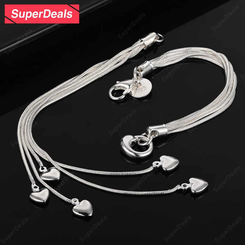 SuperDeals Couple Hand Chain 925 Sterling Silver Heart Bracelet Popular Accessories Male Jewelry Lady Sweet Wedding Party Gift
SuperDeals Couple Hand Chain 925 Sterling Silver Heart Bracelet Popular Accessories Male Jewelry Lady Sweet Wedding Party Gift