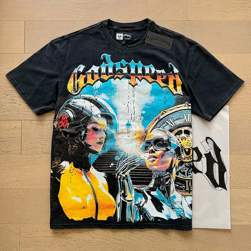 2025 new American Godspeed washed old street rock loose casual short sleeve cotton T-shirt for men retro high quality trend
2025 new American Godspeed washed old street rock loose casual short sleeve cotton T-shirt for men retro high quality trend