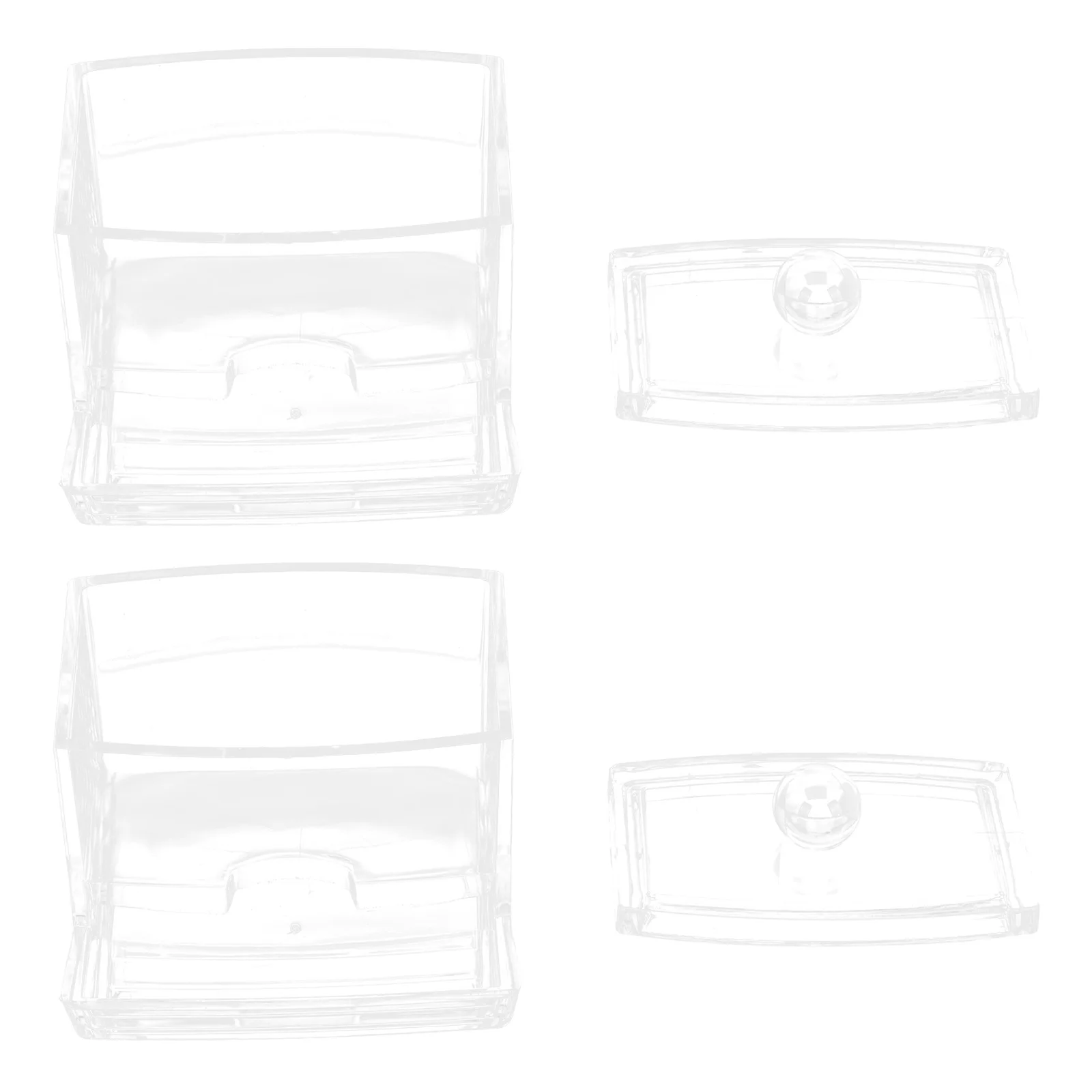 2Pcs Transparent Acrylic Storage Box Cotton Swab Organizer Makeup Cotton Pad Holder Desktop Sundries Box Desktop Storage Case
2Pcs Transparent Acrylic Storage Box Cotton Swab Organizer Makeup Cotton Pad Holder Desktop Sundries Box Desktop Storage Case