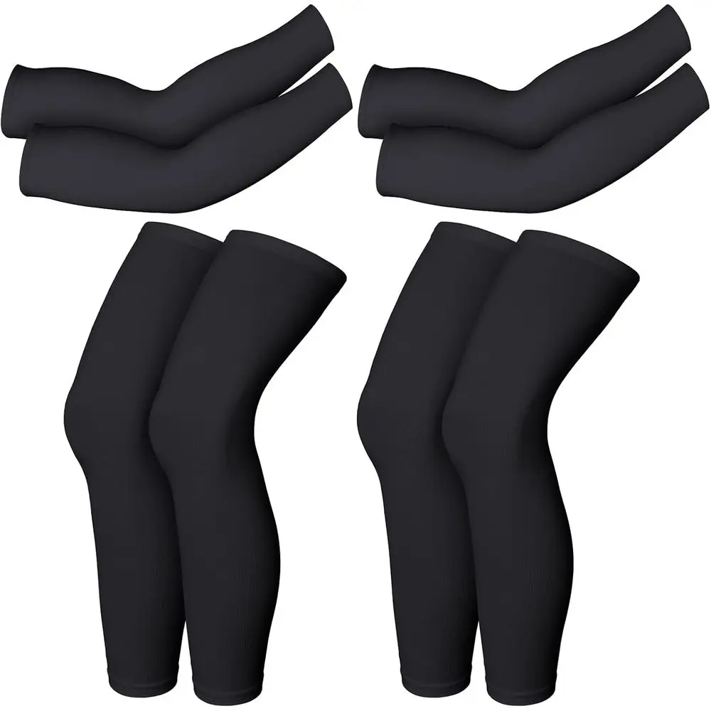 2 Pairs Compression Full-Length Leg & Arm Sleeves for Men & Women (Black, Large)
2 Pairs Compression Full-Length Leg & Arm Sleeves for Men & Women (Black, Large)