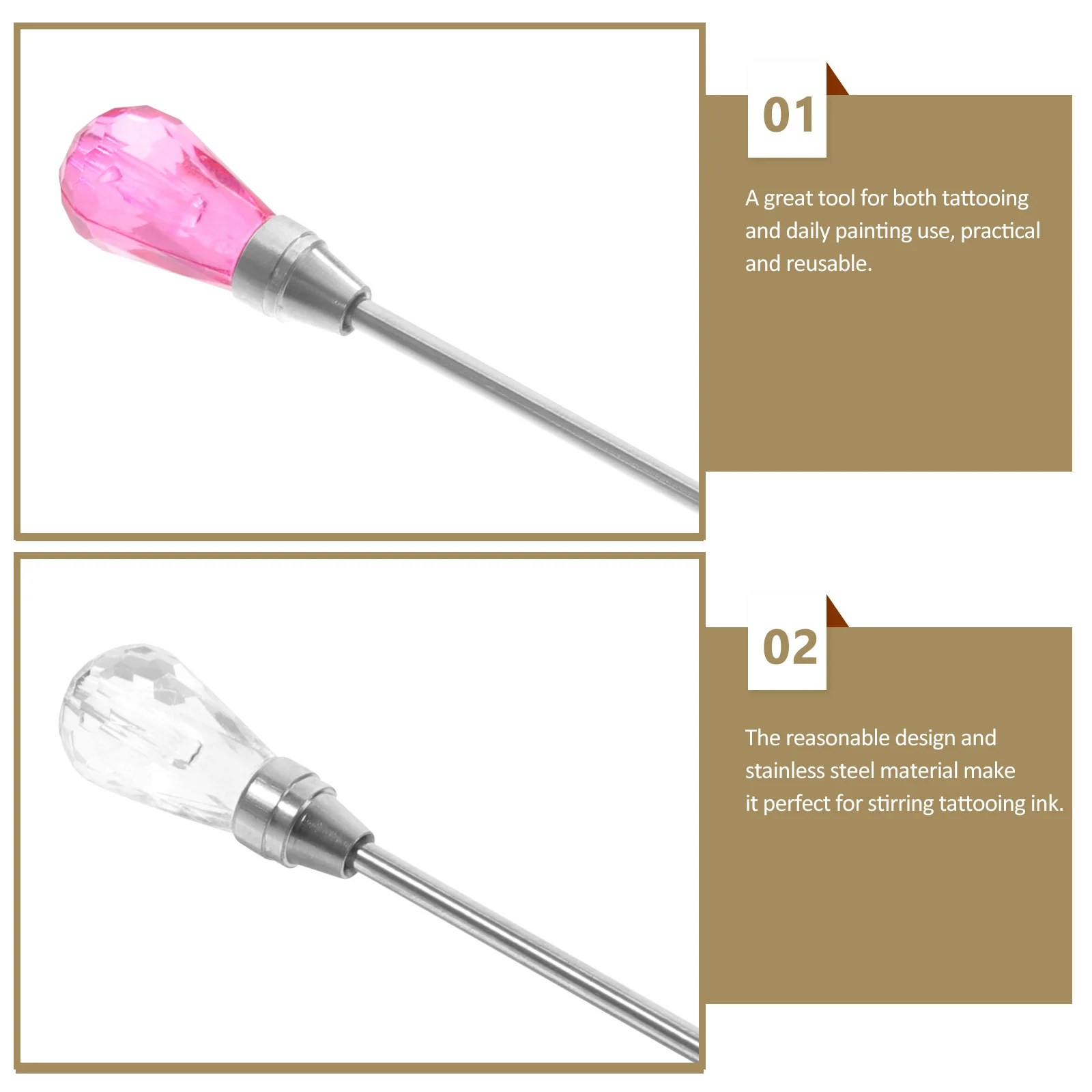 3Pcs Pigment Stirring Rod Stainless Steel Ink Mixer for Tattooing and Painting Tools Metal Mixing Spoons DIY Color Customization
3Pcs Pigment Stirring Rod Stainless Steel Ink Mixer for Tattooing and Painting Tools Metal Mixing Spoons DIY Color Customization