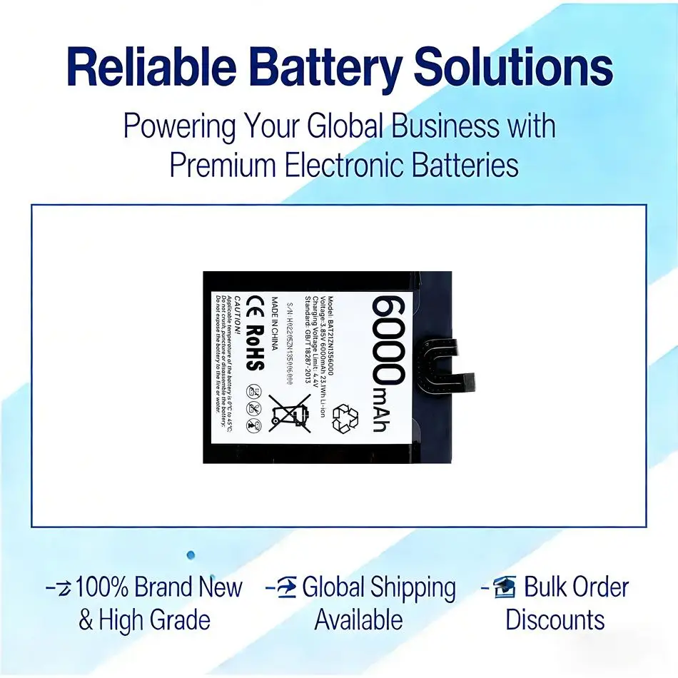 For Doogee S98 BAT21ZN1356000 6000mAh Mobile Phone Battery High-Efficiency
For Doogee S98 BAT21ZN1356000 6000mAh Mobile Phone Battery High-Efficiency