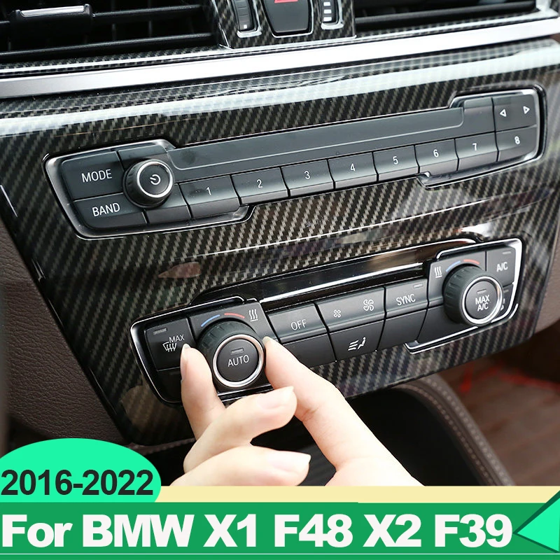 Для BMW X1 F48 X2 F39 2016-2022: накладка на панель управления климат-контролем из АБС-пластика, аксессуары для интерьера автомобиля
Для BMW X1 F48 X2 F39 2016-2022: накладка на панель управления климат-контролем из АБС-пластика, аксессуары для интерьера автомобиля