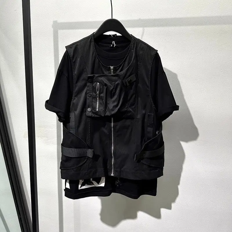 Dark Multi-Pocket Loose Solid Color Frock Vest Mechanical Style Heavy Design Sleeveless Coat
Dark Multi-Pocket Loose Solid Color Frock Vest Mechanical Style Heavy Design Sleeveless Coat
