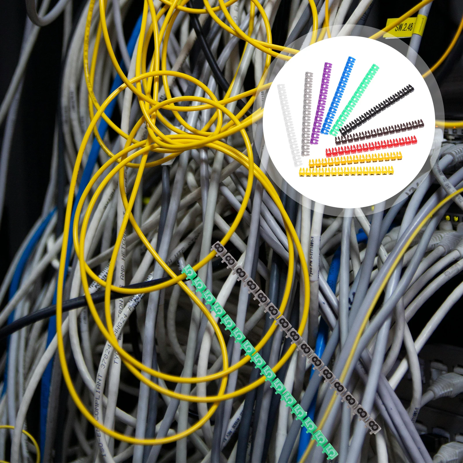 150 Pcs Digital Tube Labels Colorful Writable Cable Markers for 150ps Wire Management Multicolor Electrical Identifier Plastic
150 Pcs Digital Tube Labels Colorful Writable Cable Markers for 150ps Wire Management Multicolor Electrical Identifier Plastic