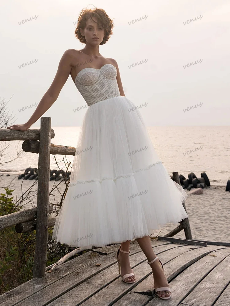 A-Line Short Wedding Dresses Simple Bridal Gowns 2024 Sexy Robes Strapless Sleeveless Backless Tulle Tiered Vestidos De Novia
A-Line Short Wedding Dresses Simple Bridal Gowns 2024 Sexy Robes Strapless Sleeveless Backless Tulle Tiered Vestidos De Novia