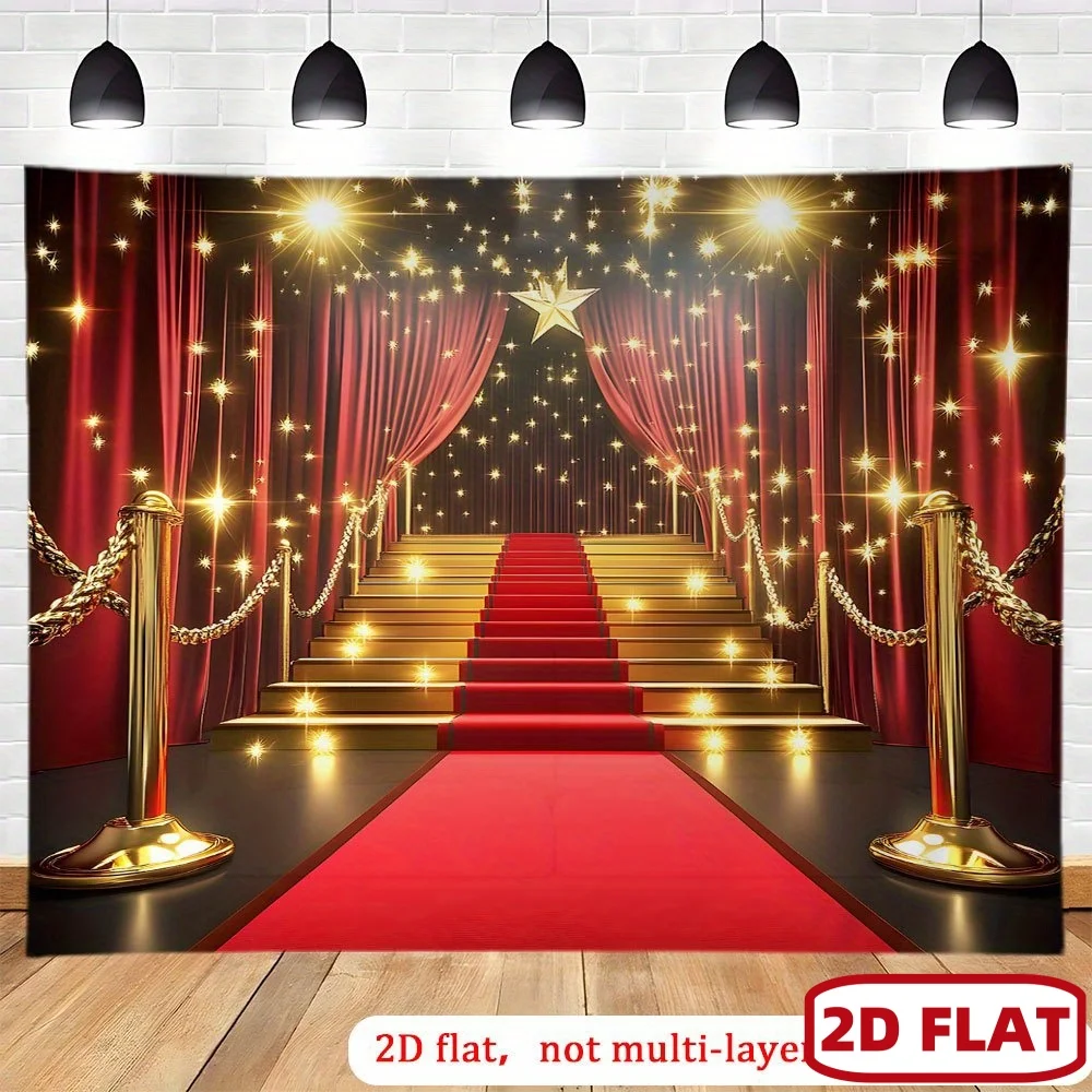 A 2D flat banner, featuring a starry staircase background like a red carpet, suitable for wall decoration in a home or room.
A 2D flat banner, featuring a starry staircase background like a red carpet, suitable for wall decoration in a home or room.