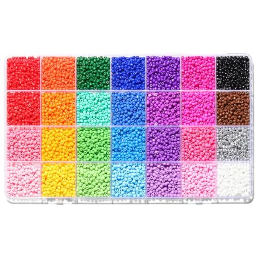 Quality Assurance 28 Colors 3mm Seed Beads, 7200PCS Glass Seed Beads Kit for Jewelry Making, Craft and Bracelet Making
Quality Assurance 28 Colors 3mm Seed Beads, 7200PCS Glass Seed Beads Kit for Jewelry Making, Craft and Bracelet Making