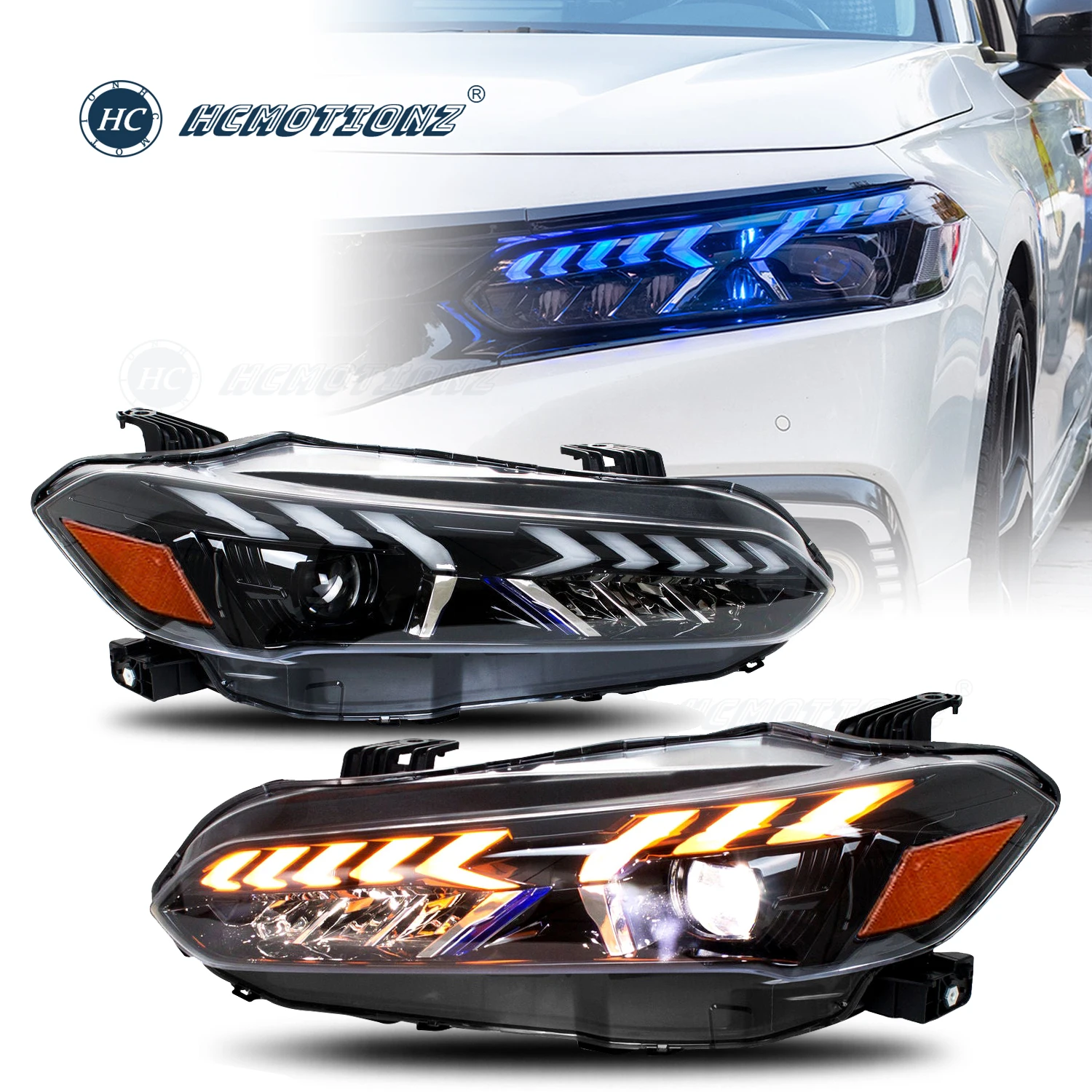 HCMOTIONZ LED Head Lights for Honda Civic 2022-2025 11th gen DRL Animation Front Lamps Assembly Lighting System U.S. Shipment
HCMOTIONZ LED Head Lights for Honda Civic 2022-2025 11th gen DRL Animation Front Lamps Assembly Lighting System U.S. Shipment
