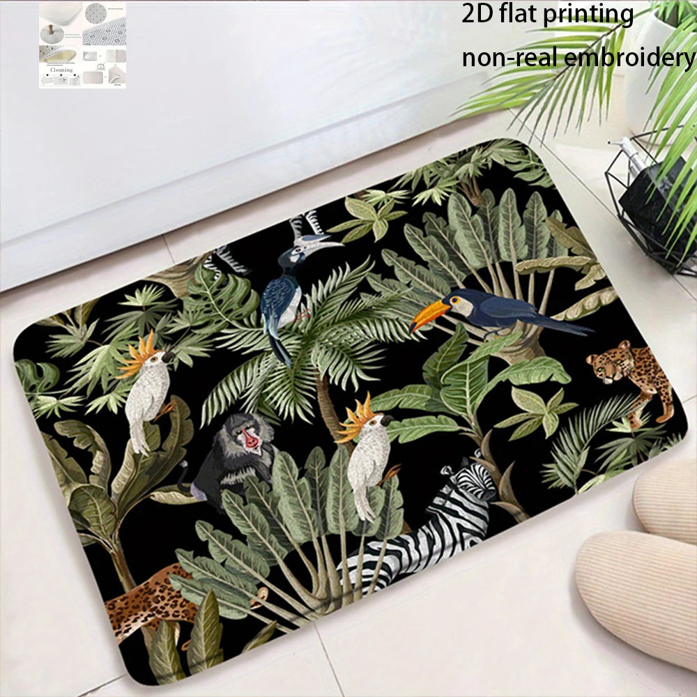 2D Flat-1pc Jungle Wildlife Bath Mat , , Suitable for bedroom, kitchen, dining room, bathroom, blue velvet floor mats.
2D Flat-1pc Jungle Wildlife Bath Mat , , Suitable for bedroom, kitchen, dining room, bathroom, blue velvet floor mats.