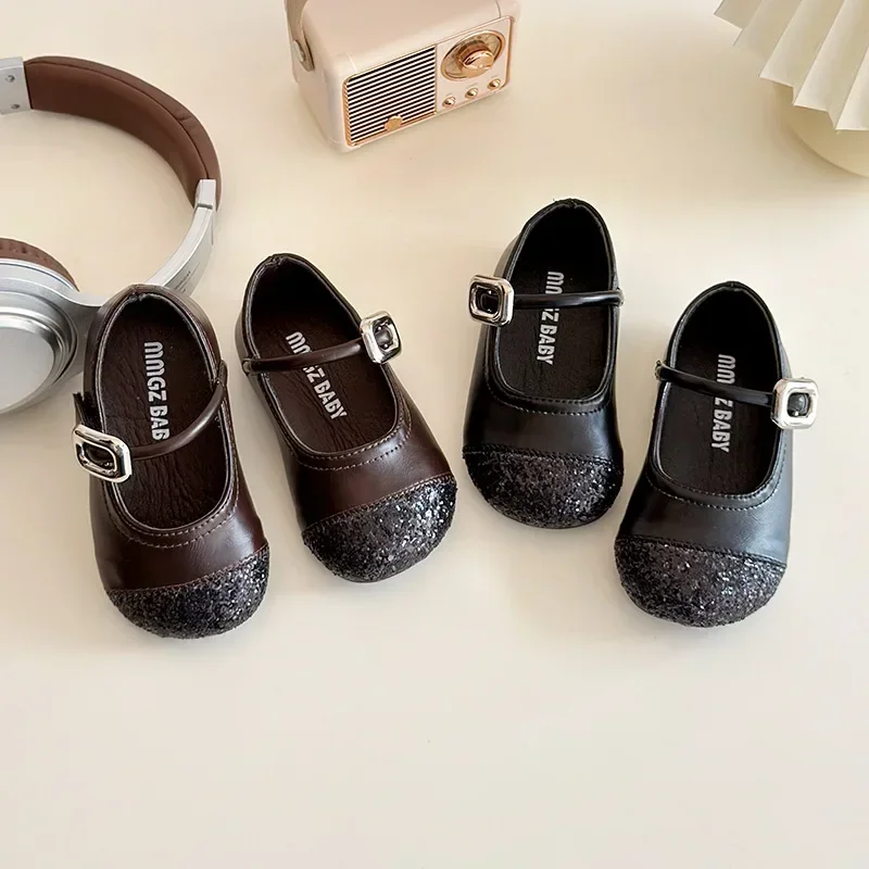 Children Girls' PU Leather Shoes Spring Autumn New Sequined Square Buckle Princess Children's Soft-soled Toddler Shoes
Children Girls' PU Leather Shoes Spring Autumn New Sequined Square Buckle Princess Children's Soft-soled Toddler Shoes