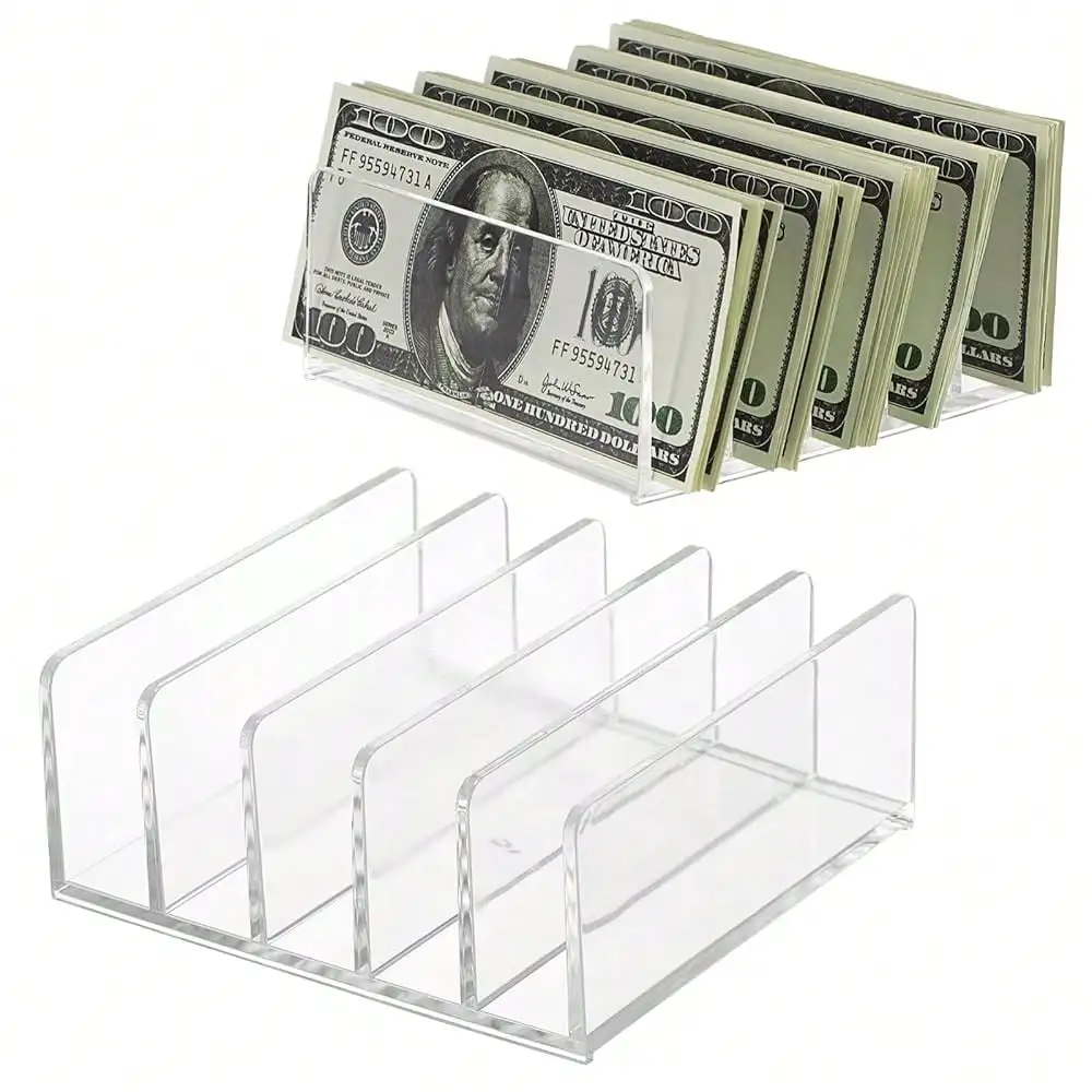 2-Pack Acrylic File Organizer For Sorting Mail - 5 Slots Letter Sorter Clear Desktop Bill Divider Holder For Paper Envelope Document Book Cash Money Eyeshadow Makeup Palette
2-Pack Acrylic File Organizer For Sorting Mail - 5 Slots Letter Sorter Clear Desktop Bill Divider Holder For Paper Envelope Document Book Cash Money Eyeshadow Makeup Palette