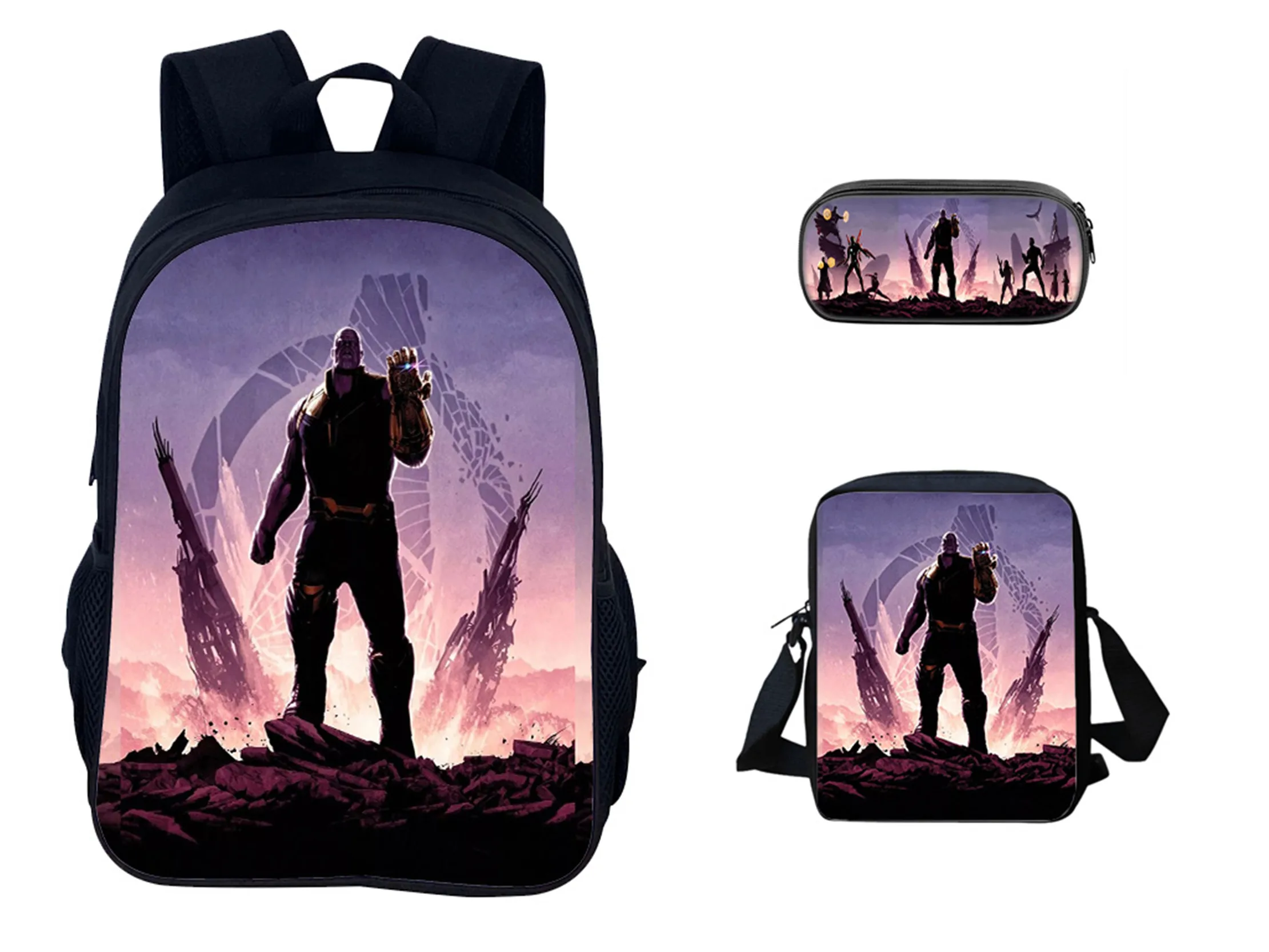 Kids 3 in 1 Bookbag Set New The Avengers Backpack+Durable Side Bag+Pencil Case 3 Pcs Set,Boy Girl Back to School Knapsack
Kids 3 in 1 Bookbag Set New The Avengers Backpack+Durable Side Bag+Pencil Case 3 Pcs Set,Boy Girl Back to School Knapsack