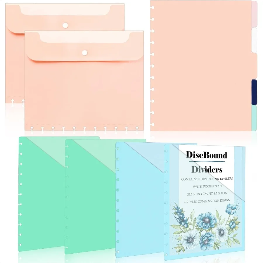 4 Styles 11Pcs Letter Size Discbound Pocket Dividers Pocket Inserts 11 Disc Pocket Inserts Disc Cover Discbound Notebook Acco
4 Styles 11Pcs Letter Size Discbound Pocket Dividers Pocket Inserts 11 Disc Pocket Inserts Disc Cover Discbound Notebook Acco