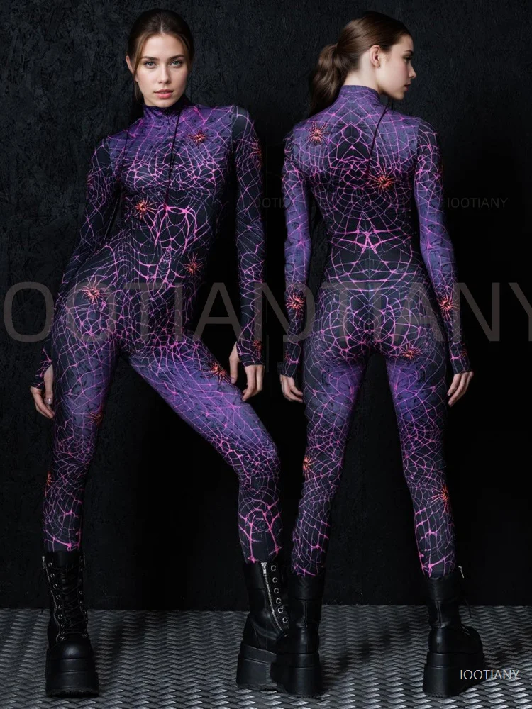 Sexy Web Magic Spider Bodysuit Punk Gothic Couple Role Play Jumpsuit Carnival Slim Fit Tight Costume Halloween Theme Party Suits
Sexy Web Magic Spider Bodysuit Punk Gothic Couple Role Play Jumpsuit Carnival Slim Fit Tight Costume Halloween Theme Party Suits